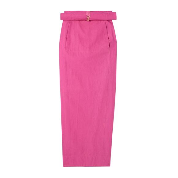 Jacquemus 'Terra' Pink Linen Layered Maxi Skirt Size 40 - NWT - Picture 1 of 6